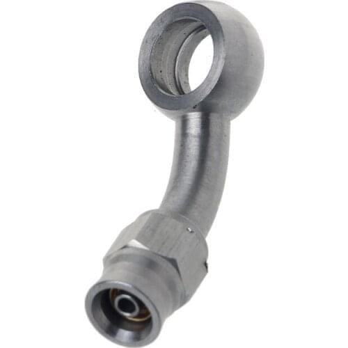 AN-3 to M10 Metric 10mm 45 Degree Stainless Steel Brake Hose Fitting 270E