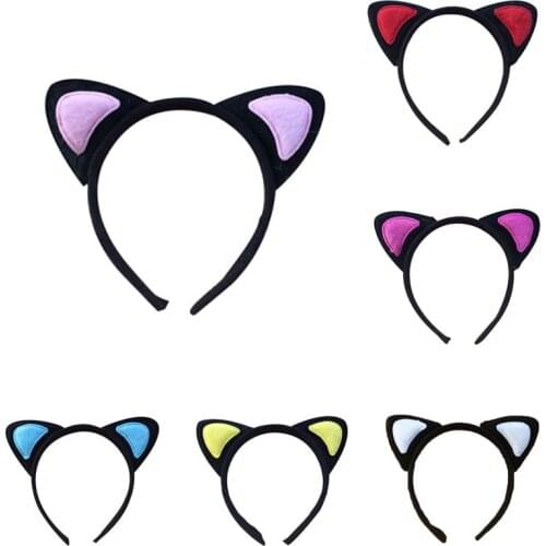 Girls Cute Cat Ear Party Headbands Women Simple Fashion Head pieces Hair Band Ladies Sexy Colorful Headwear Hair Accessories