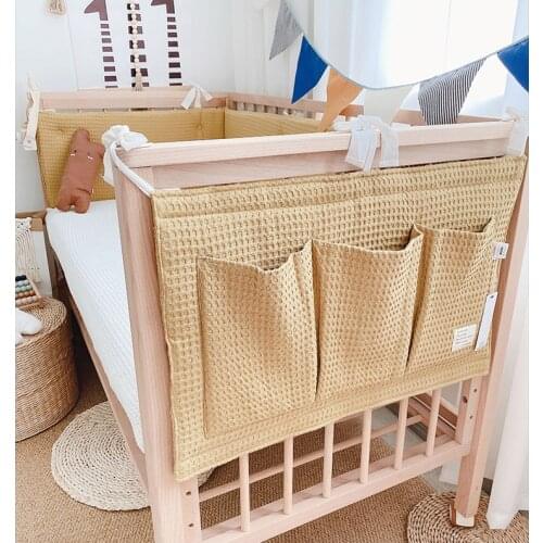 Bedside Storage Bag Baby Crib Organizer Hanging Bag for Dormitory Bed Bunk Hospital Bed Rails Book Toy Diaper Pockets Bed Holder