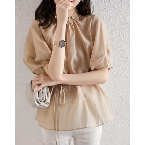 Princess wind covers the flesh and shows the slimming spirit bubble sleeve jacket