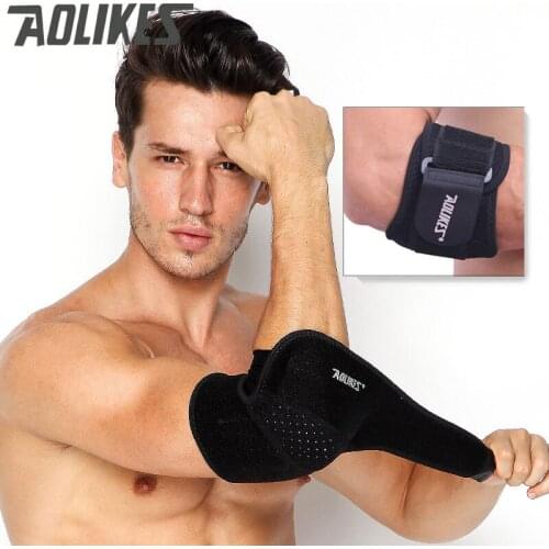 AOLIKES 1PCS Adjustable Elbow Support Strap Elbow Pads Basketball Badminton Tennis Golf Brace Elbow Pads Lateral Pain Syndrome