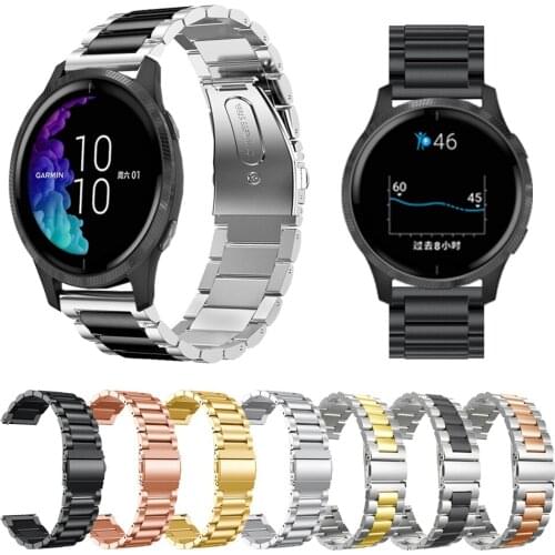 Watch Straps For Garmin Vivoactive4 4s 3 Smart Bracelets Stainless Steel Watch Band Accessories For Vivoactive3 4 3 4s Correa