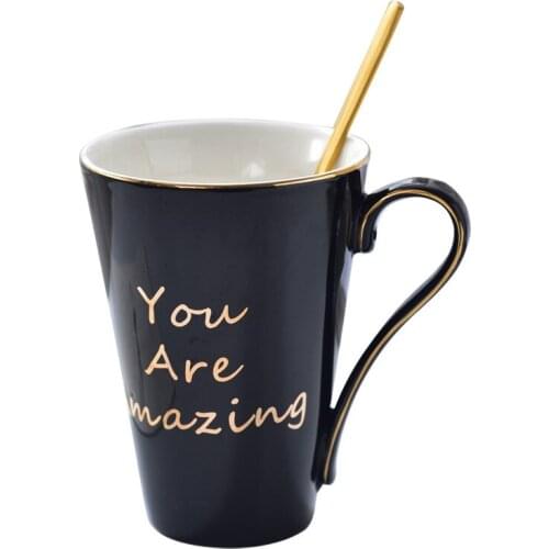 Modern minimalist creative wedding with gifts custom logo coffee cup breakfast cup gift cup mug ceramic cup