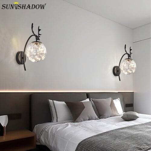 Black&Gold Modern Wall Light Indoor New Creativity Led Wall Lamp For Living Room Bedroom Bedside Study Dining Room Light Fixture