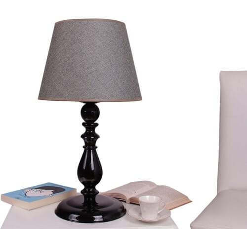 Umur Lighting Otto Black Foot Gray Hat Lampshade