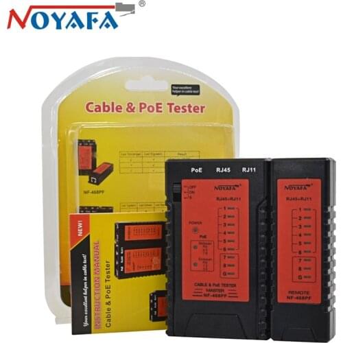 NOYAFA NF-468PF Cable Continuity Tester Ethernet RJ45 & RJ11 POE Telephone Wire LAN Network Tracker Detector Automatically Test