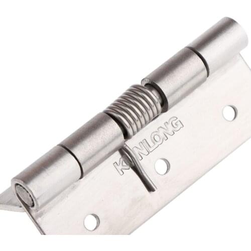 2x Heavy Duty Boar Spring Self-Closing Hinges 2.36 x 0.6 inch 60 x 15mm Square - Stainless Steel
