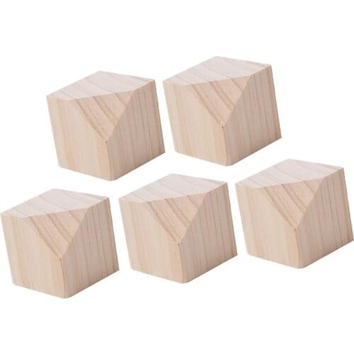 5Pcs Lot Unpainted Wooden Ring Bracelet Jewelry Display Holder Stand Art Craft 5 x 5cm