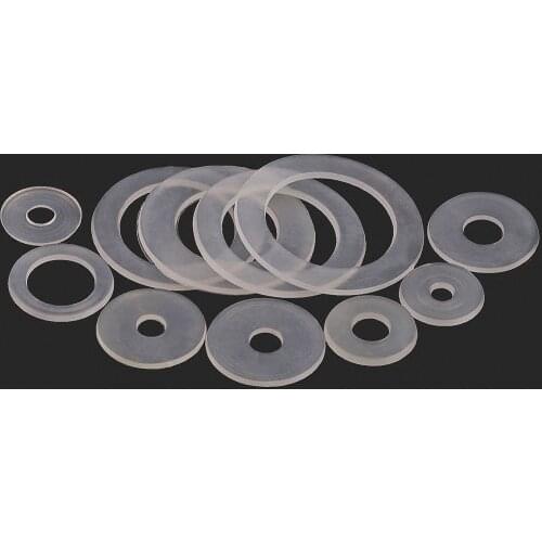 50pcs White Plastic Washers Soft Nylon Flat Washer Insulation Seal Washer M3 M4 M5 M6 M8 M10 M12 M14 M16 M18 M20