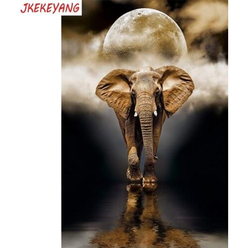 5D DIY square/round Diamond painting Elephant Cross Stitch Diamond Embroidery Pattern Rhinestone J1636