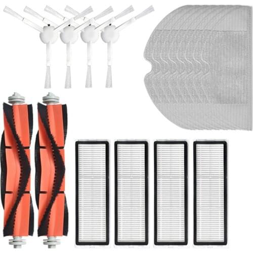 TOP!-Washable Vacuum Cleaner Accessories for Xiaomi 1C Robot Vacuum Mop Roller Side Brush Hepa Filter Mop Cloth Parts Kits