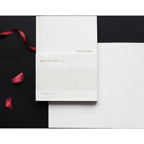 White Gold Basic Bullet Dot Grid Dotted Travel Bujo Work Pads Notebook Notebook