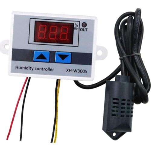 Digital Display Hygrometer Switch Controller Humidity Sensor 0~99%RH With High Accuracy 120W / 240W / 1500W Load Power