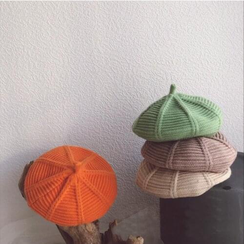 Kids Baby Girls Hat Casquette Baby Bonnet Wholesale Warm Kids Baby Winter Berets Hats for Kids Children Knitted Baby Boy Cap