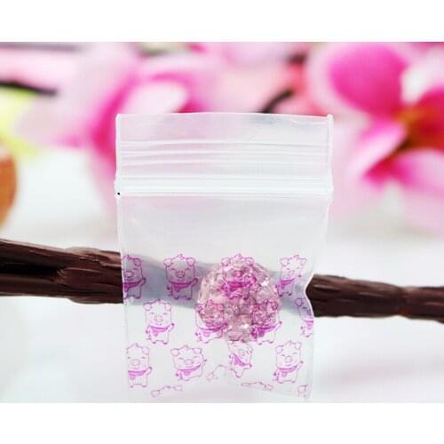 Hot Sale 300pcs/lot Mini Self Sealing Zip Lock Plastic Bag 2x2.8cm Clear Ziplock Jewelry Charms Beads Packaging Bags