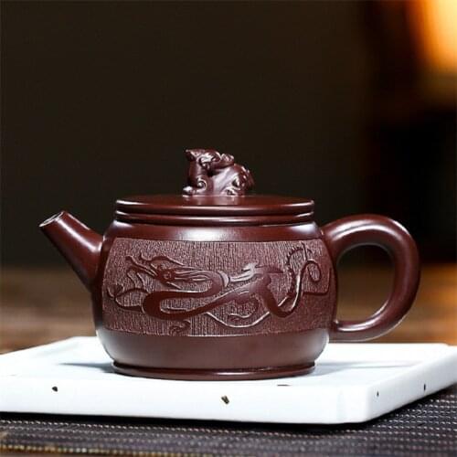 Yixing Ceramic Tea Pot Creative Purple Clay Dragon Teapot Tea Set Household Handmade Filter Kung Fu Kettle Chinese Teaware