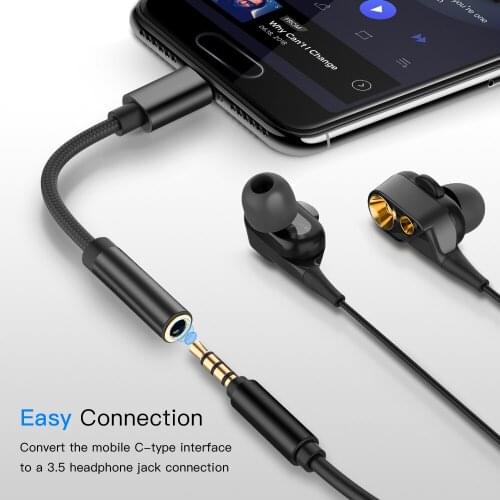 USB Type C to 3.5mm Earphone Headphone Cable Adapter USB-C to 3.5mm Jack Aux Cable for Letv 2 2pro max2 Pro 3 Xiaomi 6