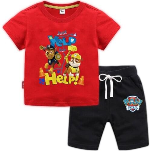 PAW PATROL Kids Clothes Suits Boys Clothing Set Children Summer Cartoon Baby Suit Toddler Boys Clothing Set Sport Clothes