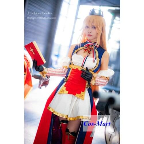 Game Azur Lane Richelieu Cosplay Costume Fashion Combat Uniform Skirt Full Set Women Role Play Clothing Custom-Make Any Size