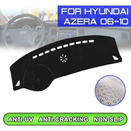 Car Dashboard Mat Anti-dirty Non-slip Dash Cover Mat UV Protection Shade for Hyundai Azera 2006 2007 2008 2009 2010