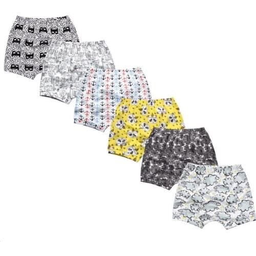 Baby summer Harlan shorts new baby summer cartoon pattern boy and girl loose waist shorts variety optional Y483