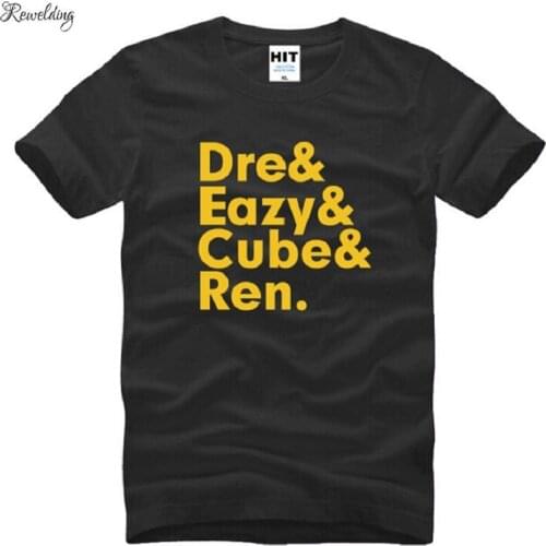 New NWA T Shirts Men Cotton Short Sleeve N.W.A. Members Eazy-E Cube Ren Dre Mens T-Shirt Summer Style Male Rap Hip Hop Top Tees