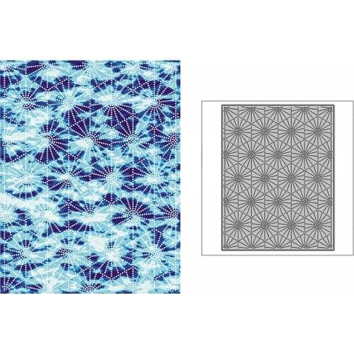 New Spotted Fireworks Hexagon Background Plate Craft Embossing Mold 2021 Metal Cutting Dies for Scrapbooking Album Card Making