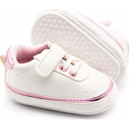 Baby Boy Girl Shoes Casual Sport Toddler Shoes Infant PU TPR Soft Sole First Walkers Nonslip Striped Kids Newborn Shoes 0-18M