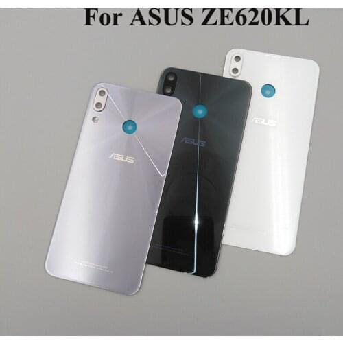 Original Battery Back Cover For Asus Zenfone 5 2018 ZE620K Rear Door Glass Housing Case For ASUS ZE620KL Panel Replacement Parts