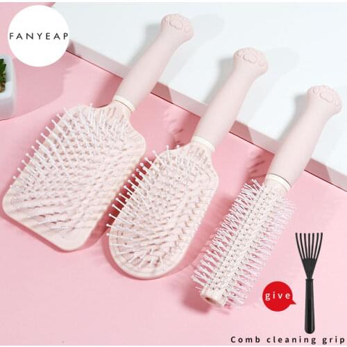 Dinorag Hair Scalp Massage Comb Airbag Hairbrush Nylon Women Wet Curly Detangle Hair Brush for Salon Hairdressing Styling Tools