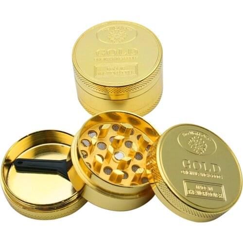 Alloy Herbal Herb Tobacco Herb Spice Grinder Herbal Alloy Smoke Metal Crusher Smoking Pipe Accessories Gold Smoke Cutter