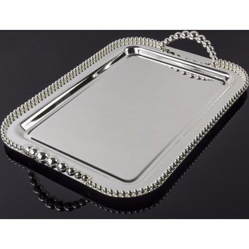 Fruit plate afternoon tea mug-up pallet dessert silver plated fashion cake pan birthday part cake pan dessert dish