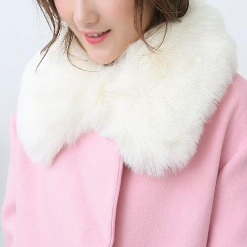 New thick warm faux fur collar super soft sheep fur scarf winter women muffler female lady jacket scarf DIY coat decor velevet