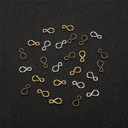 100pcs/Lot 8mm S Shape Hook Clasp Gold Silver Color Metal End Connectors For Diy Jewelry Accessories Necklace Bracelet Findings