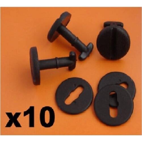 10x For BMW Floor Carpet Mat Clips E36 E46 E38 E39 Series- Twist Lock with Washers