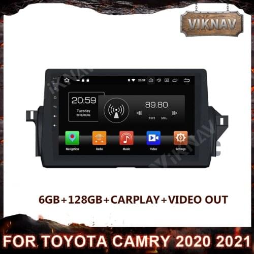 128GB Android 10.0 DSP Car Radio Multimedia Player Navigation GPS For Toyota Camry 2020 2021 HD Screen Head Unit Tape Recorder