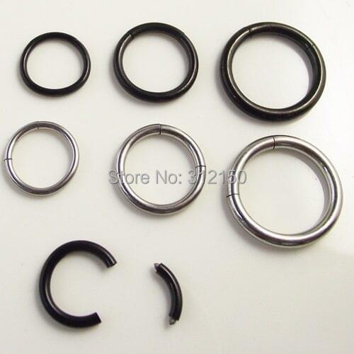 18G 16G 2.0*12mm 12G big Nostril Nose Ring Fake Lip Ear Nose Cartilage Septum Tragus Hoop Stud Steel No Piercing Clip