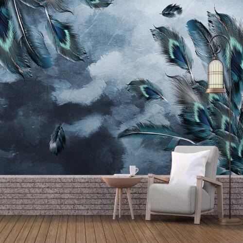 3D Wallpaper Nordic Style Simple Fantasy Feathers Photo Wall Murals Living Room Study Dining Room Background Papel De Parede 3 D