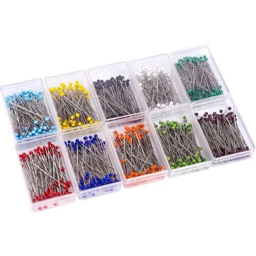 500PCS 38mm Colorful Pin Needle Ball Shaped Sewing Needle Pin Cross Stitch Tool Pincushions