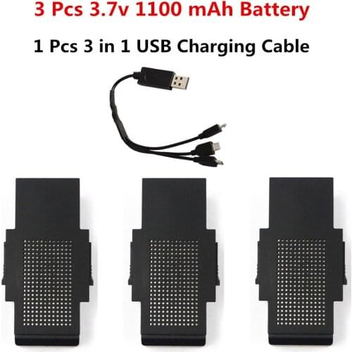 Drone Battery accessories For X196 Optical Flow Folding aircraft RC aircraft Four-axis UAV 3.7v 1100 mAh Battery Accessories