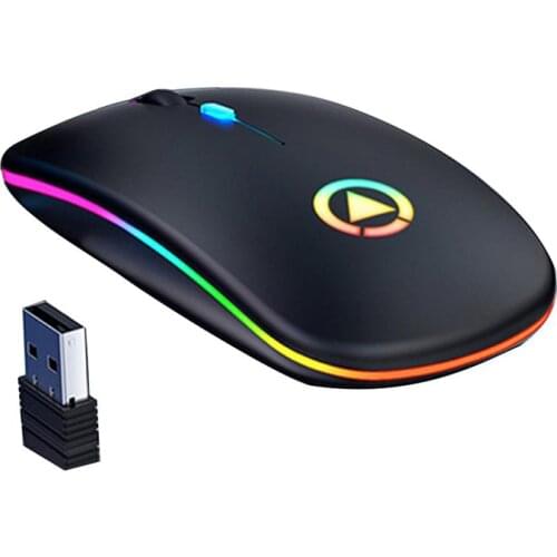 Wireless Mouse Bluetooth RGB Rechargeable Mouse Wireless Computer Silent Mause LED Backlit Ergonomic Gaming Mouse For Laptop PC