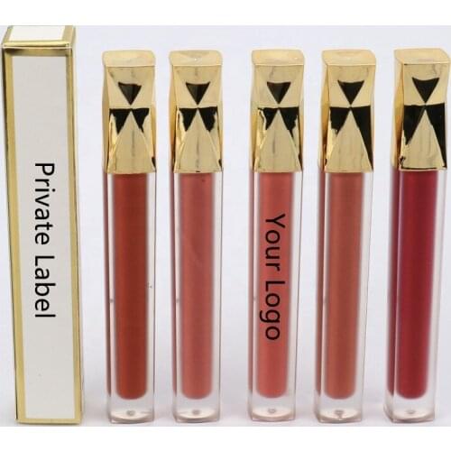 50pcs/lot Lipgloss Wholesale Vendor Lip Tint Lip Gloss Vegan Base Matte Liquid Lipsticks Private Label Makeup