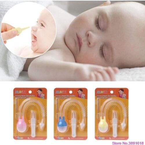 3pcs Baby Care Set Newborn Safety Nose Cleaner Kids Vacuum Suction Nasal Aspirator Set Infants Flu Protections Accessories