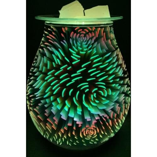 Wax Melt Incense Burner USB Power Dimming Light Practice Oil Glass Diffuser Tart Burner Aroma Decor Lamps for Bedroom Home