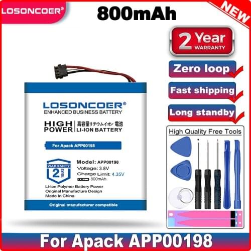 LOSONCOER 800mAh Battery for Apack APP00198 in stock