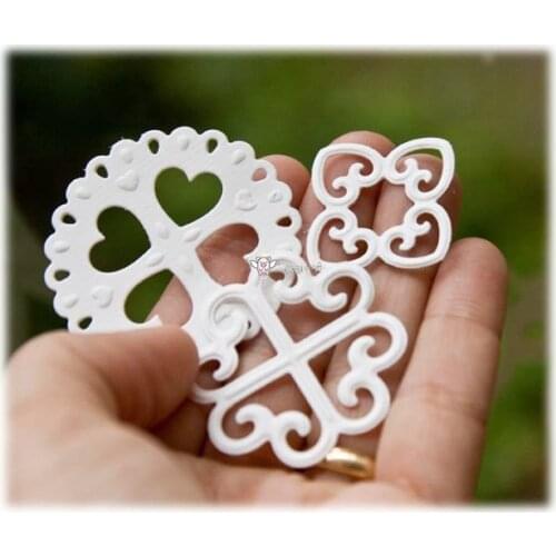 Mmao Crafts Metal Steel Cutting Dies New 4Pcs Lace flower plate Stencil For DIY Scrapbooking Paper/photo Cards Embossing Dies