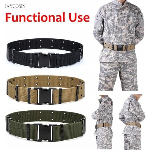 JAYCOSIN Tactical Military Canvas Belt Military Mens Outdoor Training Belt belts for men Outdoor Sports Tactical Waistband A527