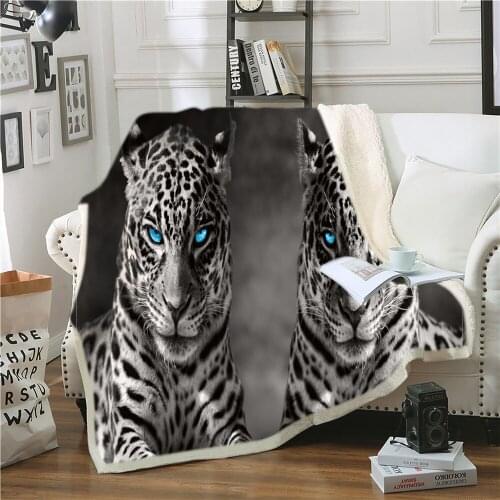 Animals Sherpa Blanket 3D Printed Kids Adult Air Conditioner Blanket Polyester Throw Blanket Soft Blanket Washable