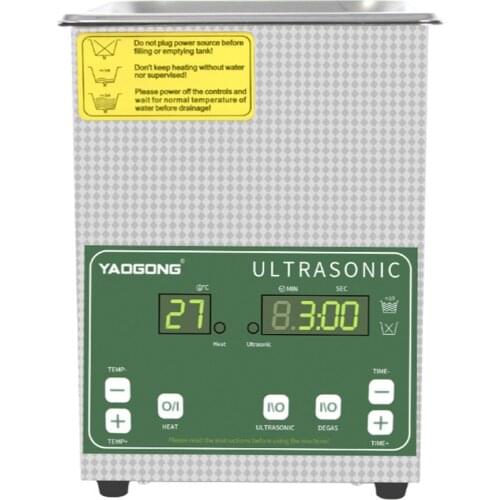 Ultrasonic Cleaner 2000ml Intelligent CNC Full cleaning With heating Ultrasonic frequency 40KHz Yaogong DK-120HTD