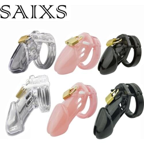 Plastic Penis cage Male chastity Cock cage Chastity Belt device penis lock cb6000 penis cage with 5 rings Drop shipping